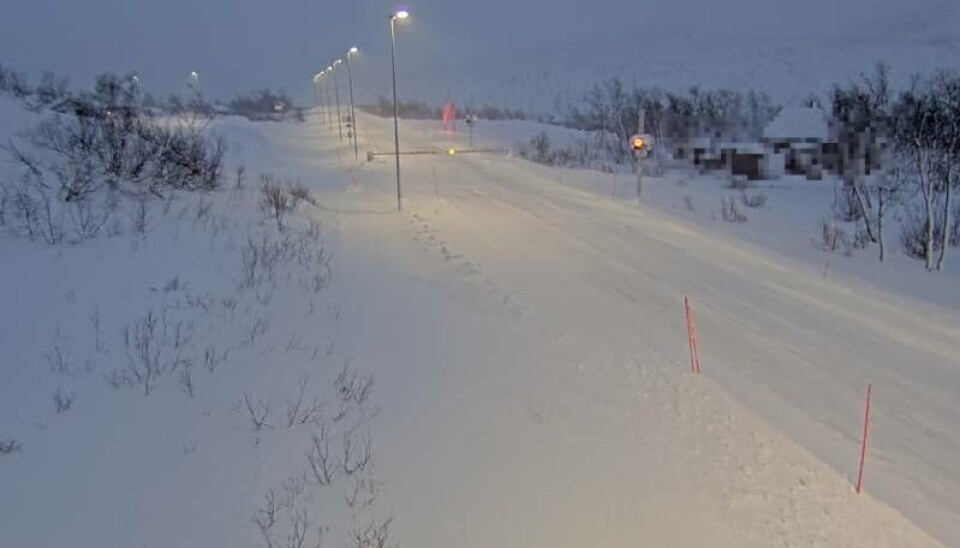STENGT. Saltfjellet er stengt for all trafikk søndag ettermiddag.