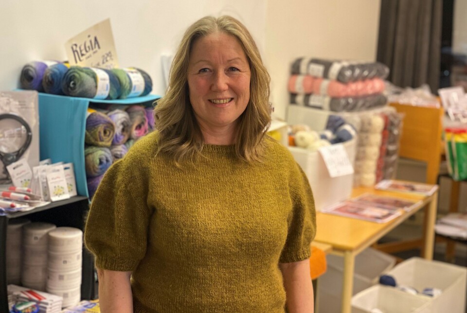 HJERTE FOR HUSFLID. Marianne Åsbakk liker både å strikke, sy og drive med nålefilting, og har hatt interesse for husflid hele livet.