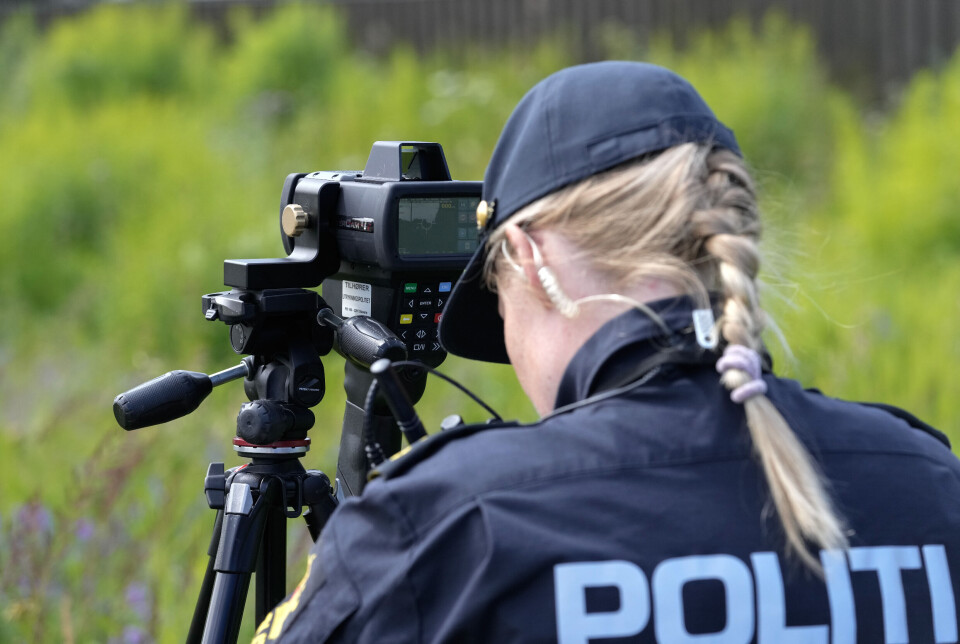 KONTROLL. Politiet gjennomførte fartskontroll langs 80-sonen på E6 ved Straumen i Sørfold kommune.