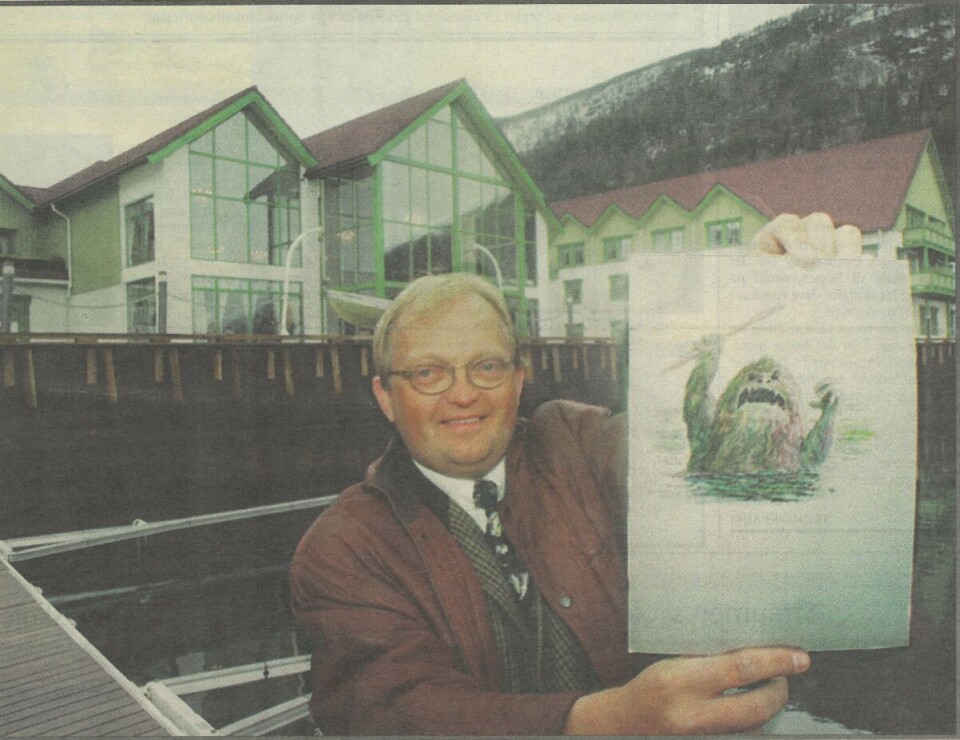DRAUGEN. I 1995 omtalte Saltenposten en spesiell turistattraksjon som var under planlegging. En flytende draug ved kaia.
