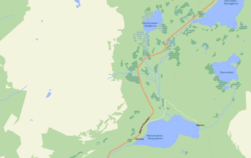 OMKOMMET. En mann er funnet omkommet i Kjerringvatnet nord i Sørfold kommune.