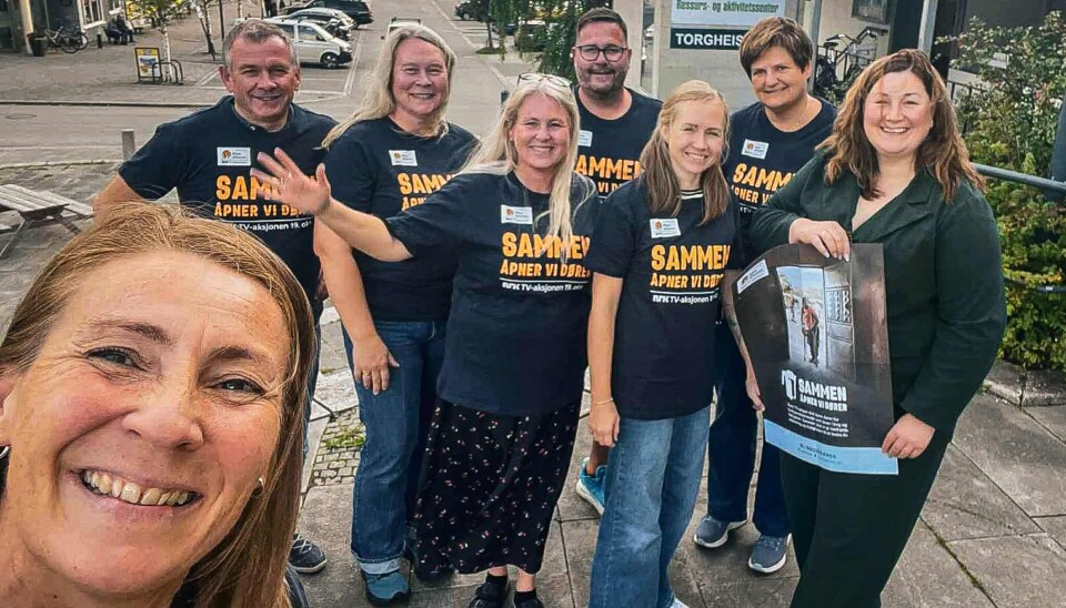 I GANG. Her er koordinator i TV-aksjonen Ingvild Myhre sammen med aksjonskomiteen i Fauske; Erik Alvestad, Veronika Ormåsen, Gro Anita Olsen, Stian Olsen, Ine Gimsø, Laila Olsen Finvik og ordfører Marlen Rendall Berg.