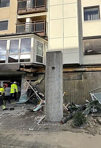 Uteservering falt ned på Fauske hotell