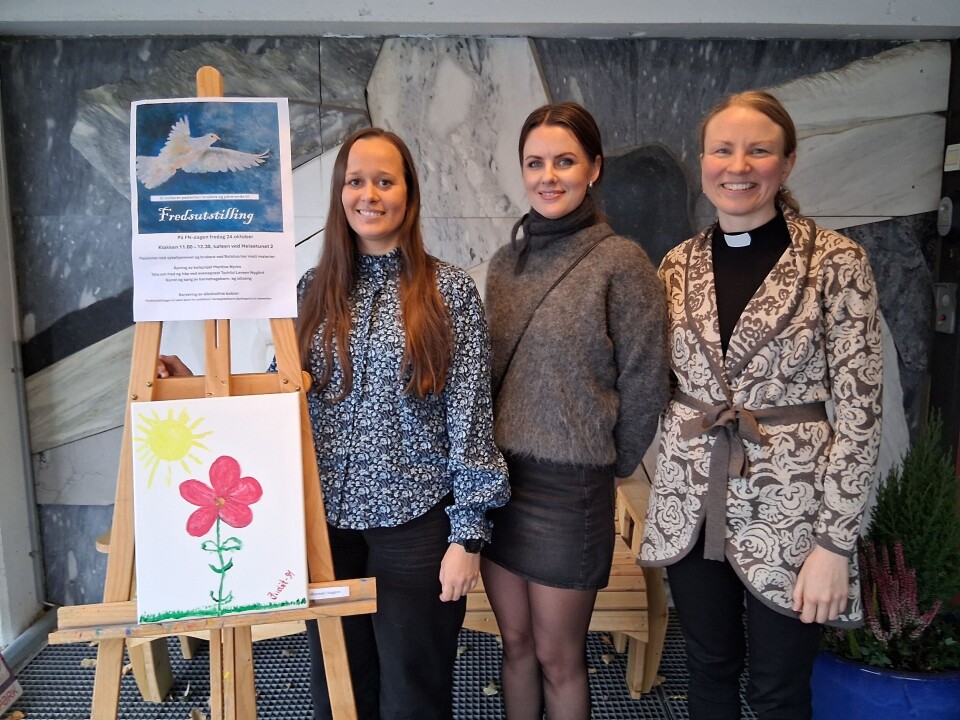FIN DAG: Fag- og kvalitetskoordinator Therese Bredesen, kultursjef Martine Nymo og sokneprest i Øvre Saltda Torhild Larsen Nygård.